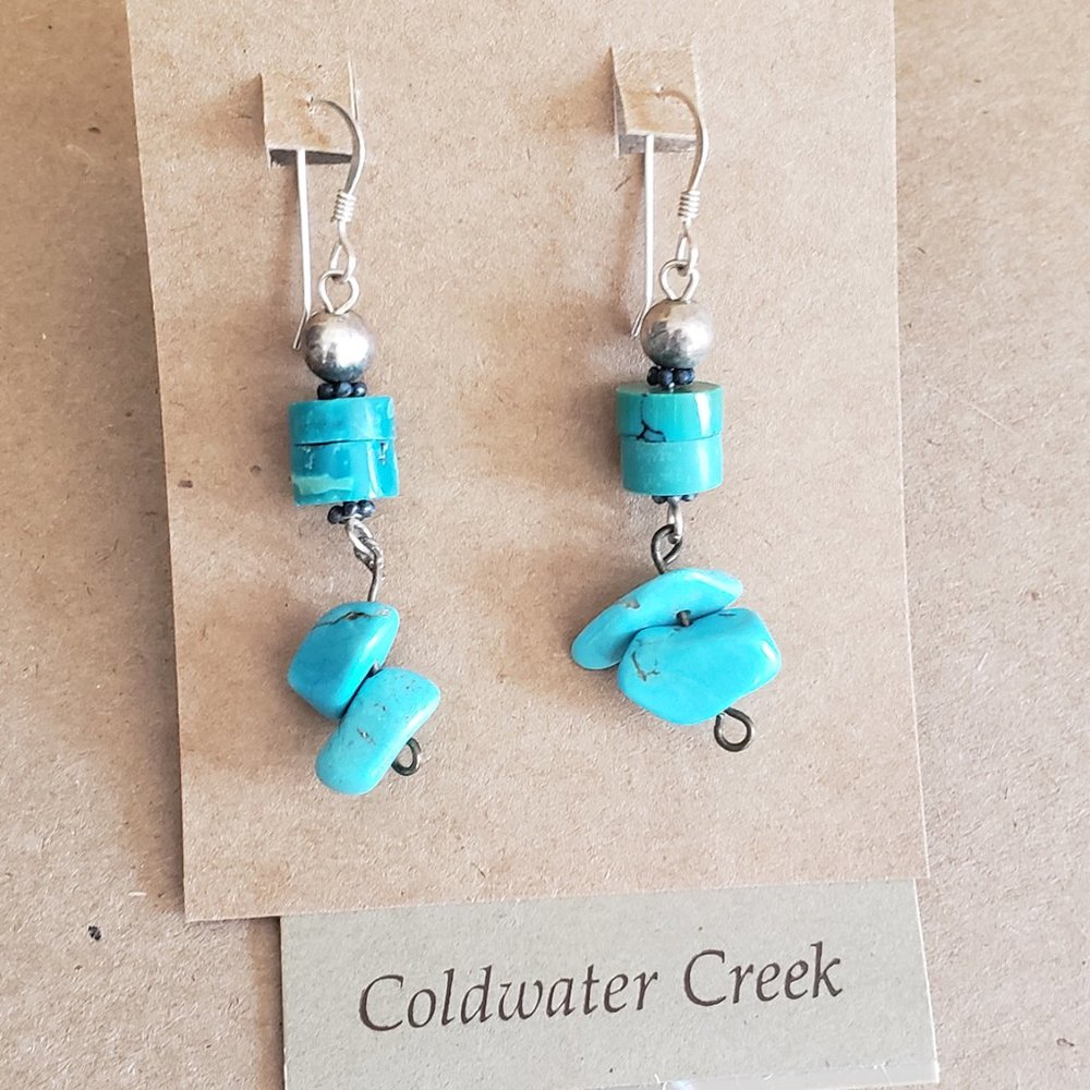Coldwater Creek turquoise bead earring